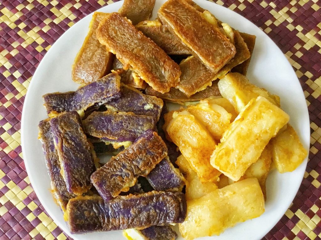 PinoyBites | Homemade Tikoy - 3 Flavors (White, Ube, Brown) - PinoyBites