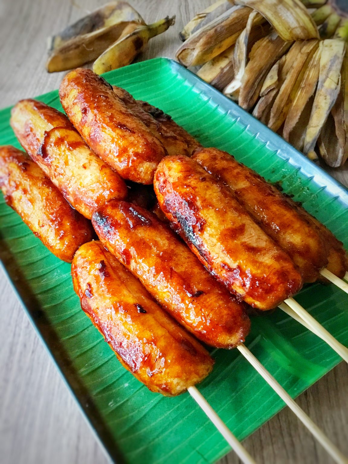 PinoyBites | Banana Cue (Caramelized Bananas on a Stick) - PinoyBites