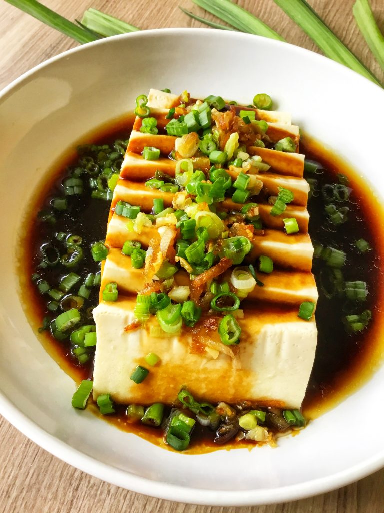 Steamed Tofu with Ginger-Soy Sauce 2