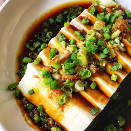 Steamed Tofu with Ginger-Soy Sauce 4