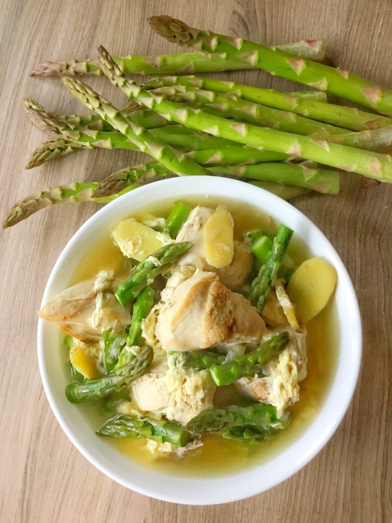 Chicken in Asparagus-Ginger Soup 1