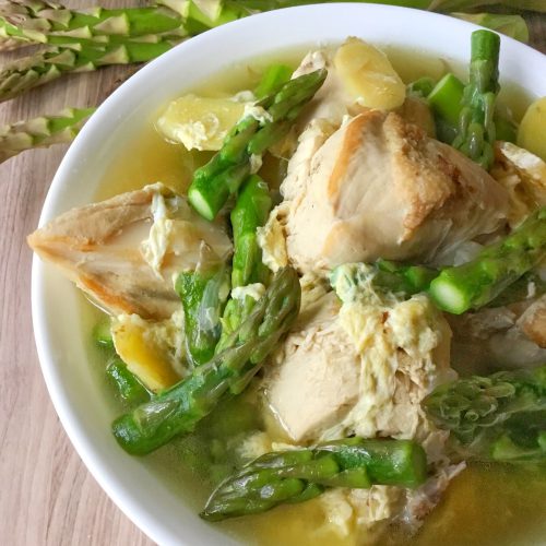 Chicken in Asparagus-Ginger Soup