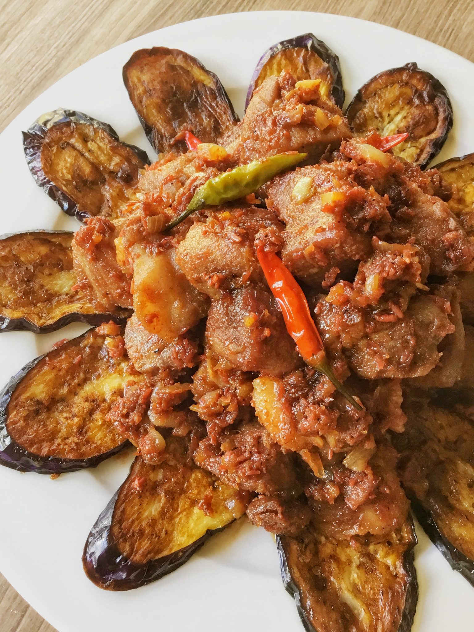 PinoyBites Pork Binagoongan with Fried Eggplant PinoyBites
