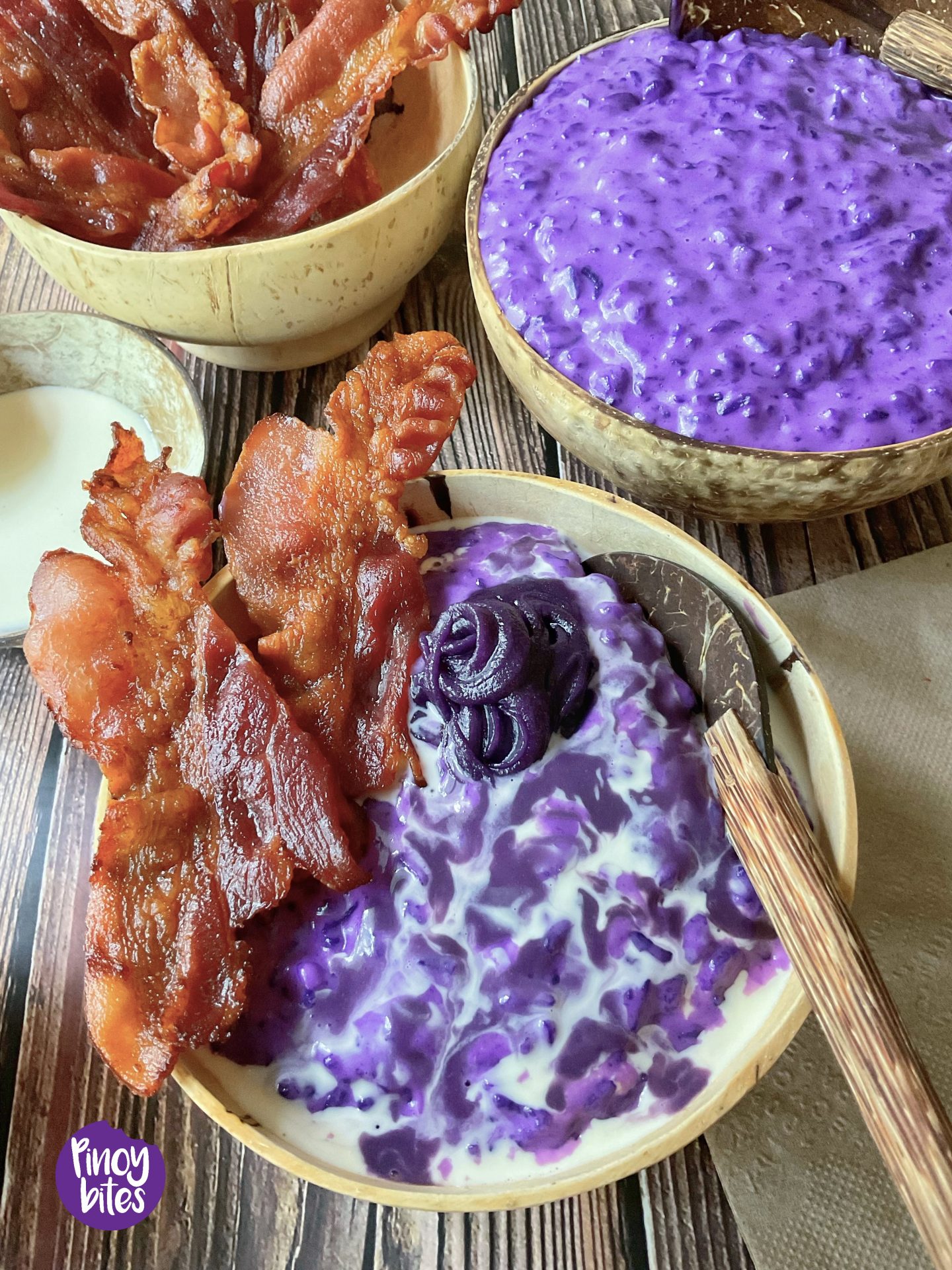 Ube Champorado (Sweet Rice Porridge With Purple Yam) - PinoyBites